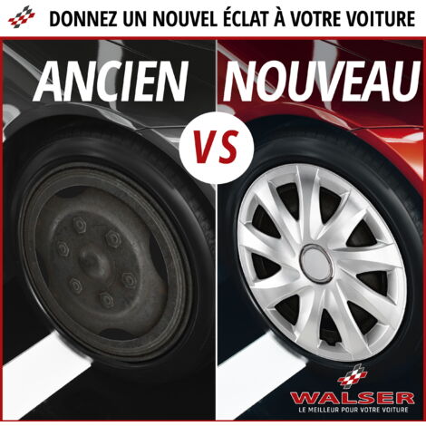 Enjoliveurs SUMEX Illinois 14 Pouces Noir - Pour Jantes Acier, Design Sobre Et Durable, Pack De 4 - 3
