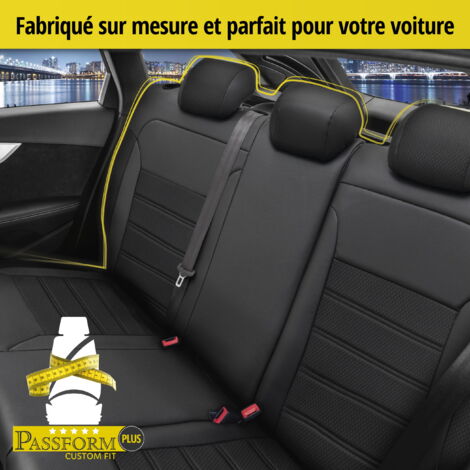 Tapis De Sol Personnalisé Pour Voiture En Cuir PU Imperméable Et Antidérapant, Tous Modèles De Voiture, Toutes Marques (Orange+Noir