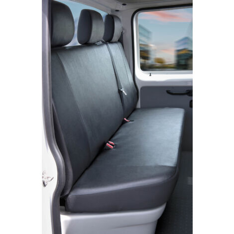 Housse de siège Transporter en simili cuir pour VW T6, banquette 3 places