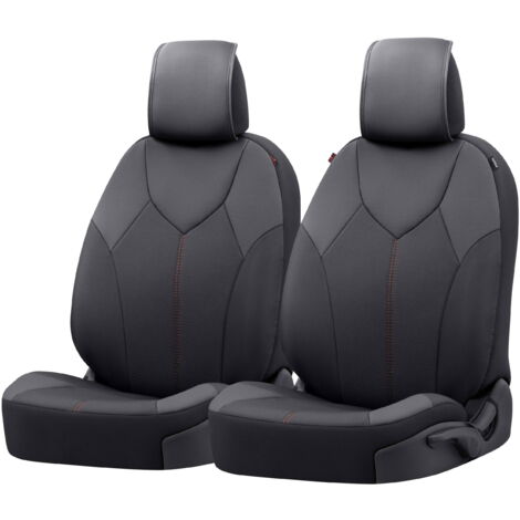 ZIPP IT Premium Housse de sièges Portofino pour deux sièges avant avec système de fermeture éclair noir/rouge (1/5)