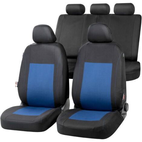 Housses de sièges Sandray bleu-noir set complet (1/5)
