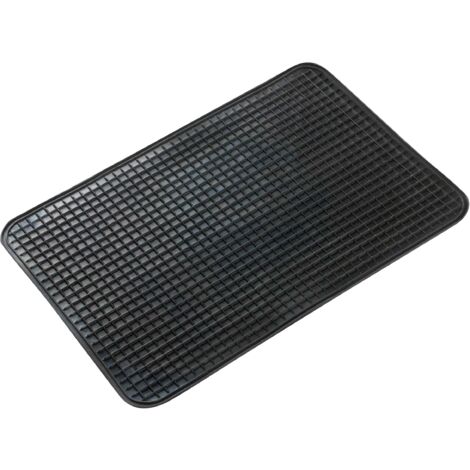 Tapis en caoutchouc rectangle env. 51x34 cm noir (1/5)
