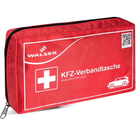 Trousse de premiers secours KFZ rouge selon la norme DIN 13164:2022 (1/5)