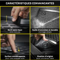 Walser Bac De Coffre Sur Mesure XTR TPE Pour VW Tiguan I (5N) 2007-2018 – Protection Étanchéité Anti-Salissures Bord Haut 2,4 Cm