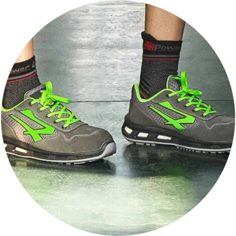 Chaussures de sécurité basses POINT ESD S1P SRC - Gris/Vert 41