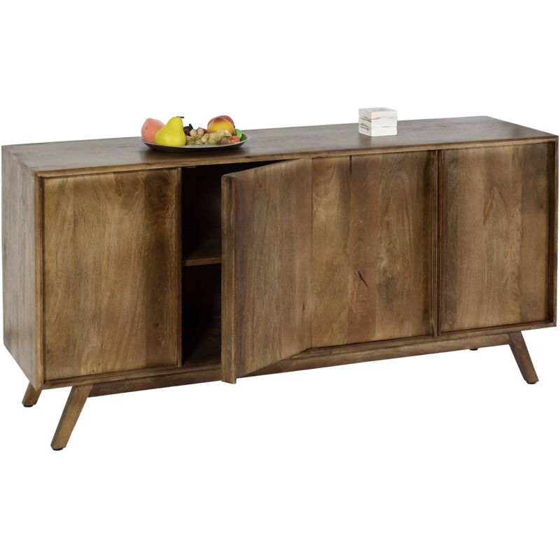 Cassettiera 5 cassetti, Legno, Grigio e Olmo 80x45x111cm | Leroy Merlin