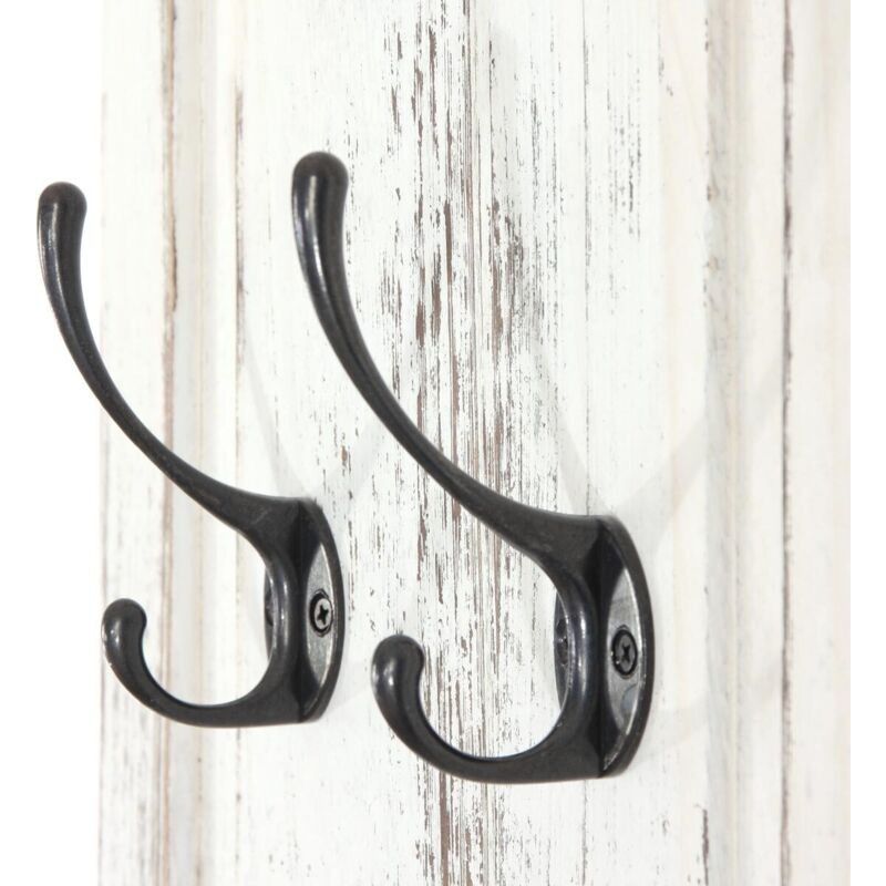 Mendler Appendiabiti Pensile In Legno Paulonia – Shabby Vintage Con Scritta Family Rules, Cm 76x31x10