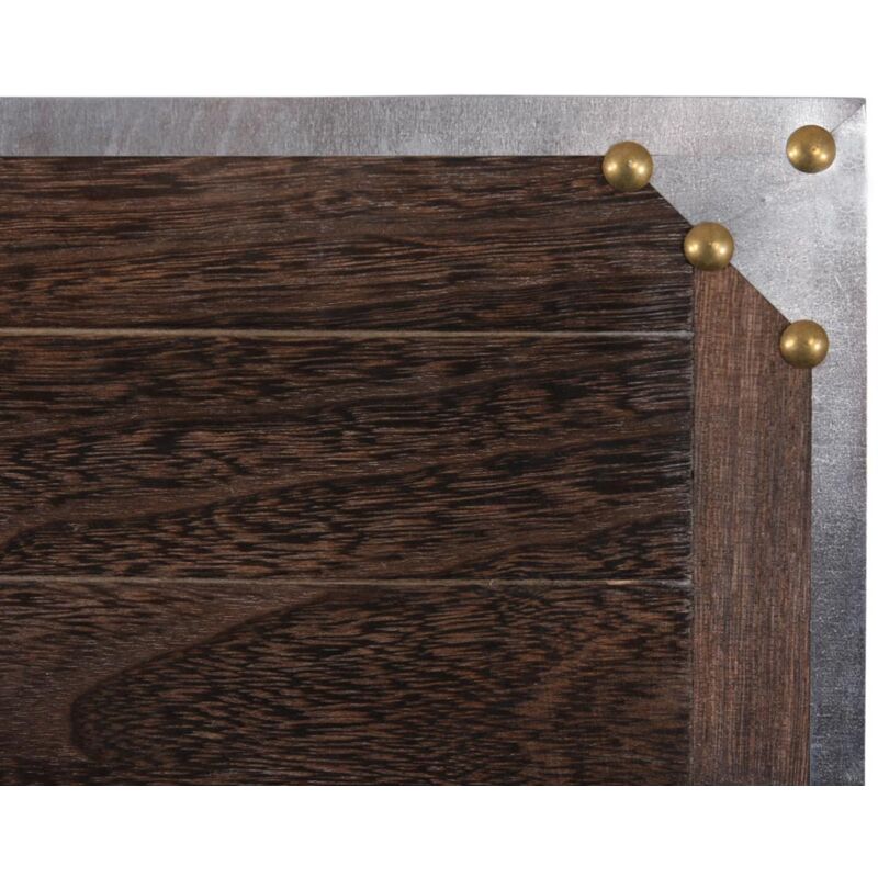 Portachiavi Vintage In Legno Di Paulonia Con Sportello Magnetico - Modello Virginia, 6 Ganci, 27x27 Cm
