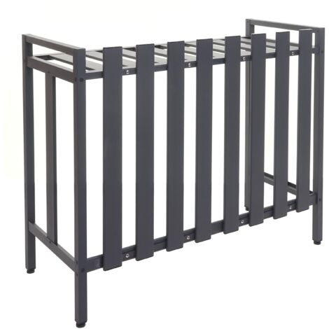Copri condizionatore esterno copertura protettiva e decorativa HHG-398 80x90x39cm alluminio grigio