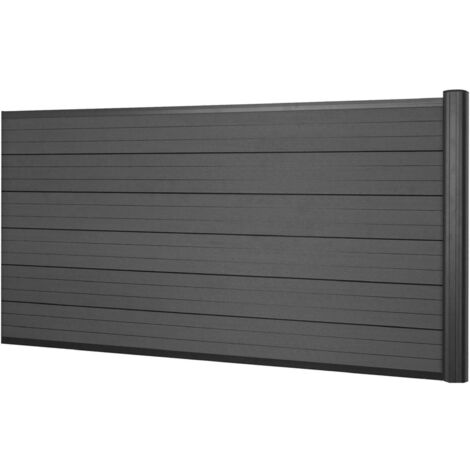 Pannello supplementare frangivento fendivista basso privacy Sarthe WPC alluminio premium 188cm antracite