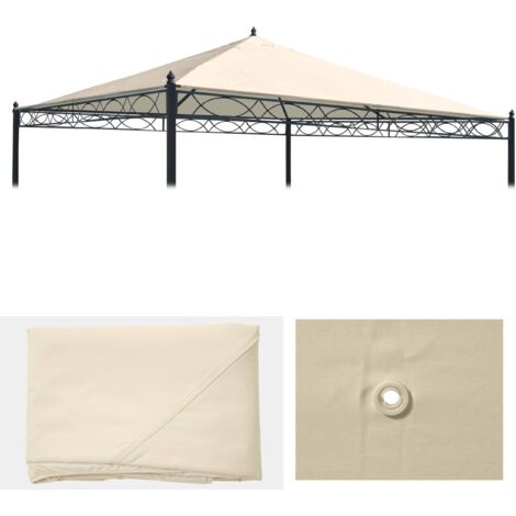 Telo di ricambio copertura tetto per gazebo Cadice poliestere 3x3m avorio