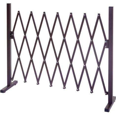 Recinto traliccio a fisarmonica estensibile HHG-930 alluminio marrone, altezza 103cm, larghezza 31-261cm