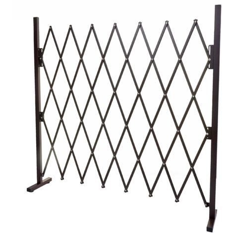 Recinto traliccio a fisarmonica estensibile HHG-930 alluminio marrone, altezza 153cm, larghezza 28-200cm