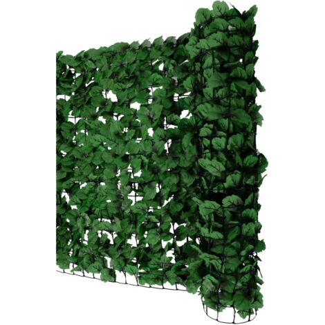Siepe artificiale privacy balcone giardino rete decorativo N77 poliestere scuro 300x150cm
