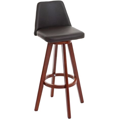 Hillsdale Sgabello Girevole Laymon In Legno - Colore Grigio E Marrone, Seduta Imbottita Beige, Per Isola E Bar, 360°