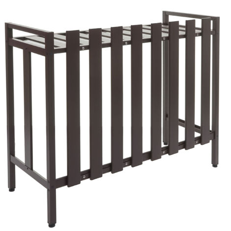 Copri condizionatore esterno copertura protettiva e decorativa HHG-398 80x90x39cm alluminio marrone