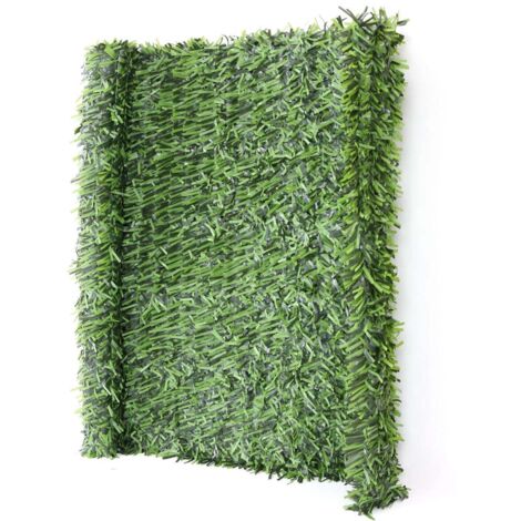Siepe artificiale privacy balcone giardino rete decorativo N77 chiaro 300x100cm