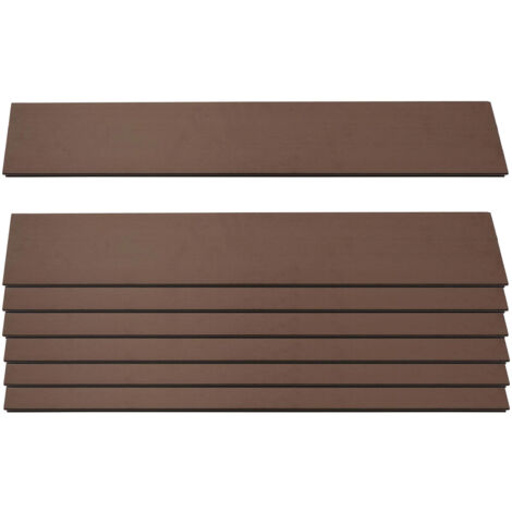 Set 7x listelli per pannelli frangivento fendivista privacy Sarthe WPC 90cm marrone