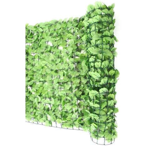 Siepe artificiale privacy balcone giardino rete decorativo N77 poliestere chiaro 300x150cm