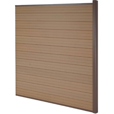 Pannello supplementare frangivento fendivista privacy Sarthe WPC alluminio premium 185cm teak