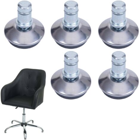 10 Piedini Di Ricambio Per Sedia Ufficio - Scivoli In Plastica, Altezza 5.1 Cm - Foto 6