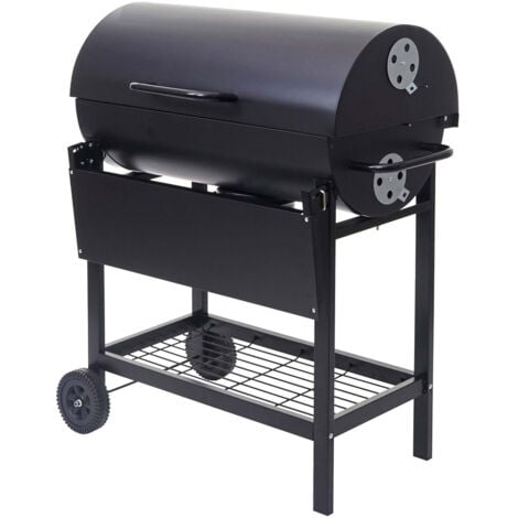 [NON UTILIZZATO] Barbecue grill doppia griglia con ruote HHG-351 acciaio 53x93x103cm nero