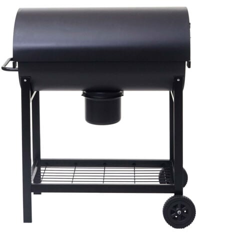 [NON UTILIZZATO] Barbecue grill doppia griglia con ruote HHG-351 acciaio 53x93x103cm nero