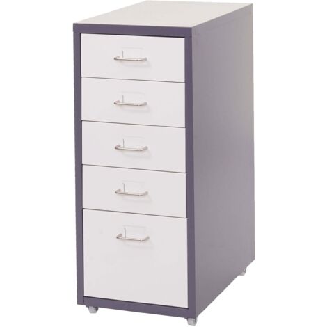 Armadio Schedario Ufficio Prissent 90x40x90 Cm - Libreria Con Ripiani Regolabili E Vetro, Grigio Chiaro