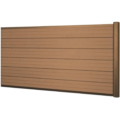 [NON UTILIZZATO] Pannello supplementare frangivento fendivista basso privacy Sarthe WPC alluminio premium 188cm teak