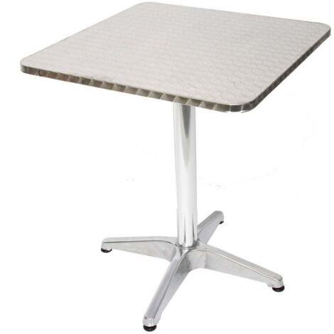 [NON UTILIZZATO] Set 10x tavoli tavolini bistro bar giardino M28 alluminio quadrato 60x60x70cm (1/5)