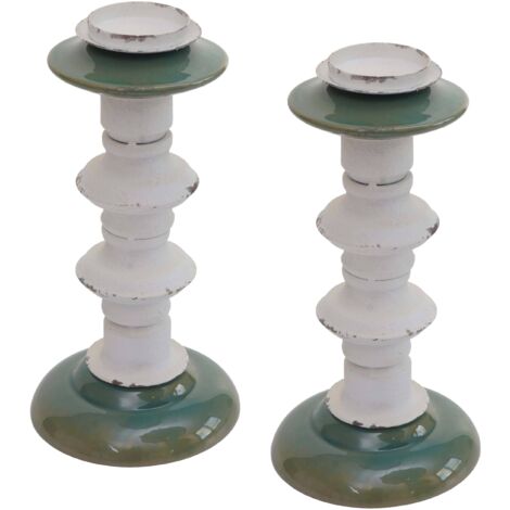 Inweder Portacandele in legno a bastoncino, 3 candelabri rustici per candele, per feste, anniversari, vacanze, Natale, decorazione da tavolo autunnale