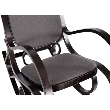 Sedia A Dondolo In Legno E Rattan Modello M41 - Leggero Chiaro - Portata 120kg