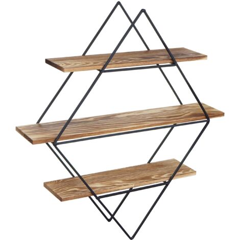 Libreria A Scaffali Homedawn – Legno E Metallo, 3 Ripiani, 27,2 Kg Per Piano, Kit Anti-ribaltamento Incluso - 2