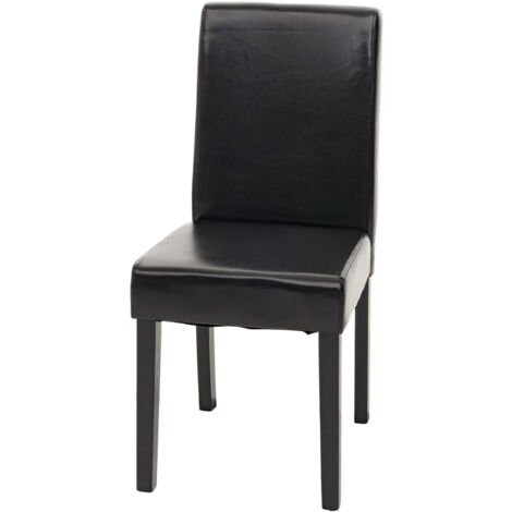 Set 2x Sedie Latina Pelle Per Sala Da Pranzo Avorio Gambe Chiare