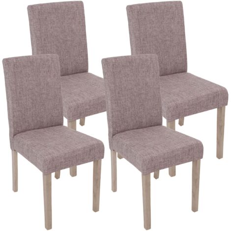 Set 2x sedie Littau ecopelle sala pranzo 56x43x90cm marrone piedi chiari
