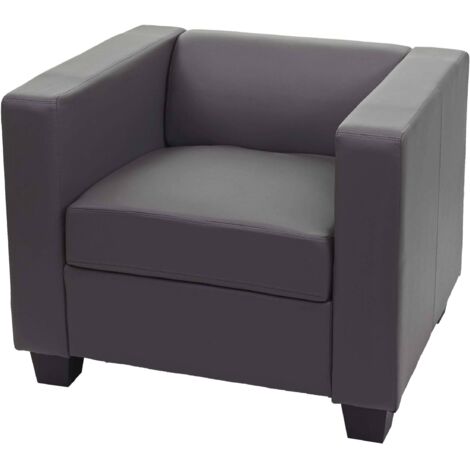 Mendler Divano 2 Posti Lounge Serie Lille, Moderno Ed Elegante, Rivestito In Pelle Rossa, Dimensioni 75x137x70 Cm