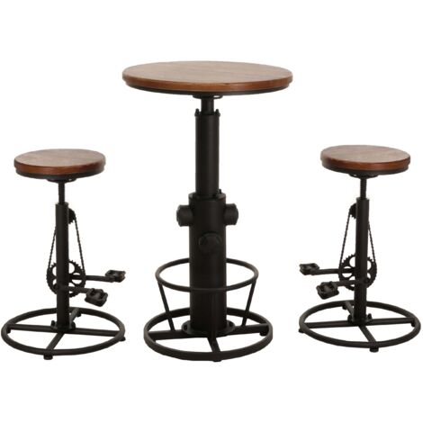 Sgabello da bar MCW-N19, bicicletta bike girevole altezza regolabile