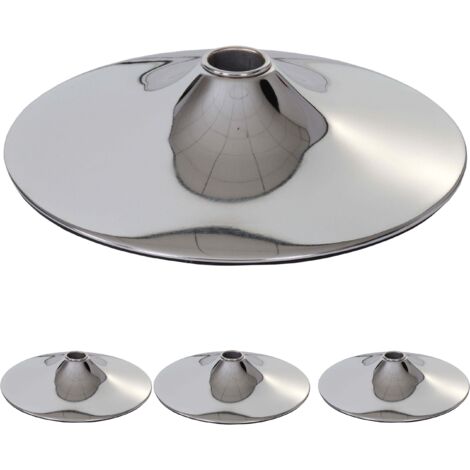 NON UTILIZZATO] Set 4x Basi Rotonde Per Sgabelli T845 Metallo Cromato 45cm 76979233