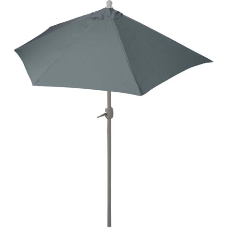 NON UTILIZZATO] Ombrellone Da Parete Balcone Salvaspazio Mezzaluna Semicircolare Parla 135x260x252cm Azzurro Senza Base 76975772