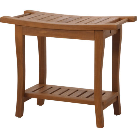 VEVOR Panca Angolare in Teak 17 H 12 R in Legno di Teak per Bagno Interno Doccia | Leroy Merlin