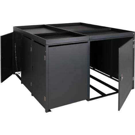 YARDIN Armadio Fai Da Te In Plastica Con Scaffalatura - 8 Scomparti E 2 Scarpiere, 157x70x35 Cm, Nero
