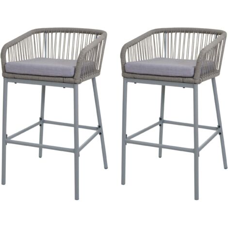 Cuscini quadrati antiscivolo per sedia da 35,6 cm, con laccetti, lavabile, grigio, per sgabello da bar, rimovibile, per sedie e sgabelli da pranzo al chiuso (35,6 x 35,6 x 5 cm