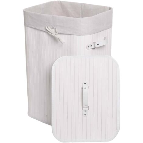 Cesta Borsa Portabiancheria HWC-C34 Tessuto ~ Laundry 2 Scomparti 82l - Foto 6