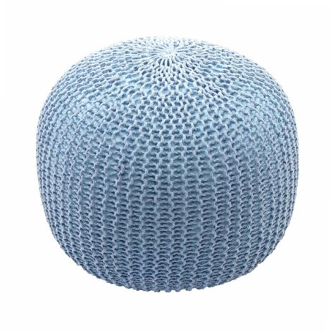 POUF Poggiapiedi Cilindro VELVET Trapuntato in Velluto Unito Petrolio