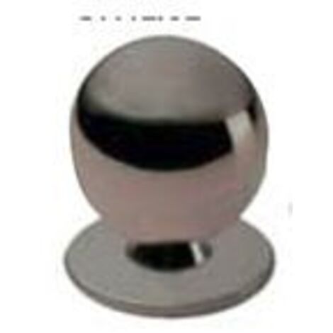 Pomolo a sfera in ottone - Ø 20 mm. - cromato