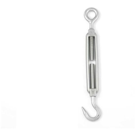 Tenditore occhio - gancio M5 x 50 mm. in acciaio zincato 2 pz. (1/2)
