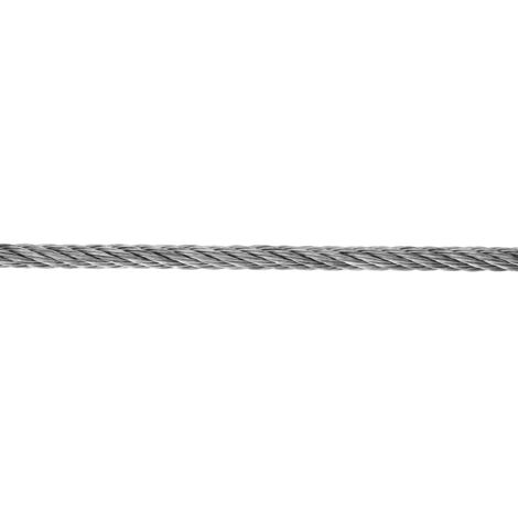 Fune in ferrro zincato Ø 5 mm. con nucleo in fibra tessile 80 mt. (1/2)