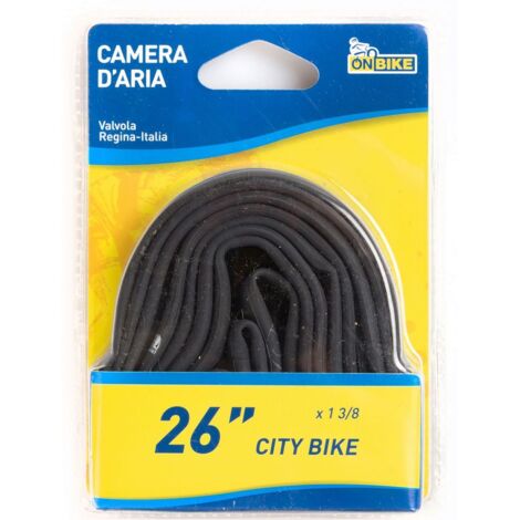 ON BIKE Camera d'Aria Bici 26 x 1 3/8 ETRTO 37-590 in Gomma Resistente (1/2)