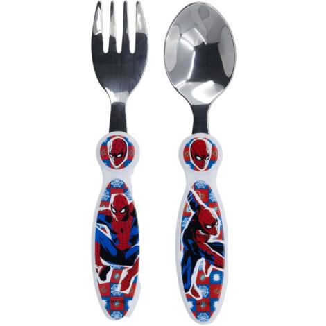 STOR Set Posate in metallo per bambini Marvel Spiderman senza BPA lavabili (1/2)