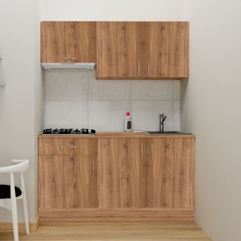 Cucina monoblocco Isernia 160 rovere reversibile con elettrodomestici (1/5)